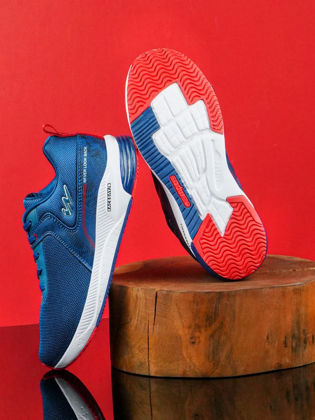 CAMP-SLASHER Blue Men's Running Shoes
